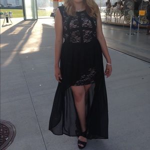 WOMENS LACE PROM DRESS